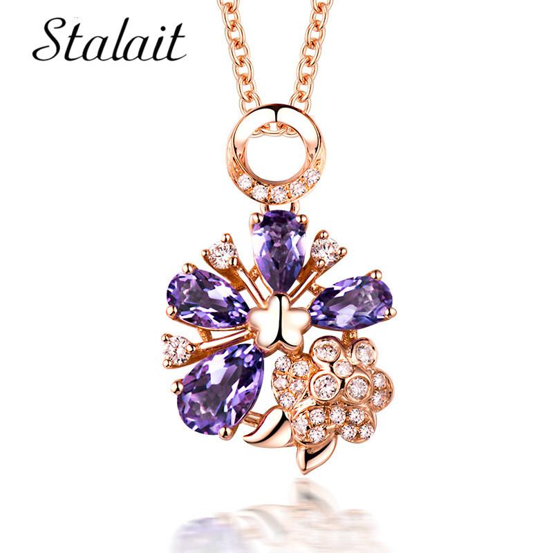 Beautiful Cherry Blossoms 5 Petal Flower Purple Crystal Necklace Women Gold Chain White Rhinestone Statement Necklace
Beautiful Cherry Blossoms 5 Petal Flower Purple Crystal Necklace Women Gold Chain White Rhinestone Statement Necklace