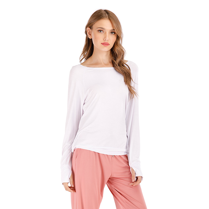 2020 New Hollow Strapless Yoga Top Long Sleeve T-shirt Feminine Women Casual Loose Back hot selling
2020 New Hollow Strapless Yoga Top Long Sleeve T-shirt Feminine Women Casual Loose Back hot selling