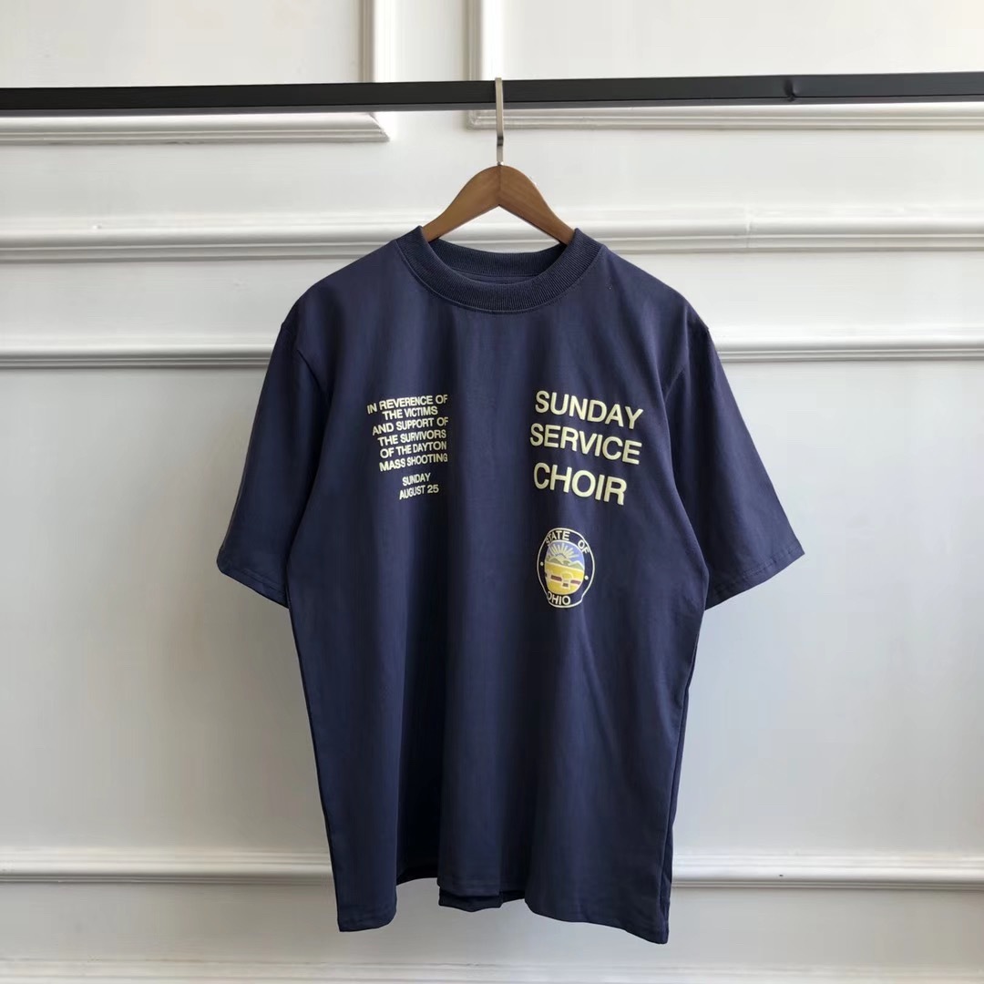 Top Quality Kanye West Sunday Service Choir State Of Ohio Printed Turtleneck Short Sleeve 100% Cotton T Shirts Tee Men Women 1021
Top Quality Kanye West Sunday Service Choir State Of Ohio Printed Turtleneck Short Sleeve 100% Cotton T Shirts Tee Men Women 1021