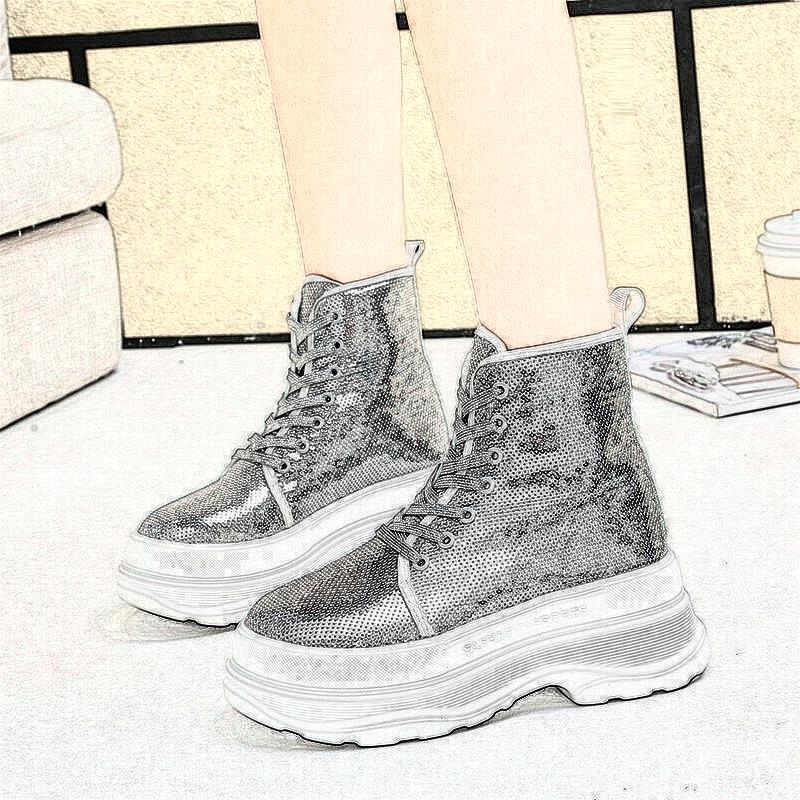 Single Monkey women shoes falts platform boots gothic 2021 Winter fashion boots walking ankle Pu leather Bling snow botas Mujer, Silver
Single Monkey women shoes falts platform boots gothic 2021 Winter fashion boots walking ankle Pu leather Bling snow botas Mujer, Silver