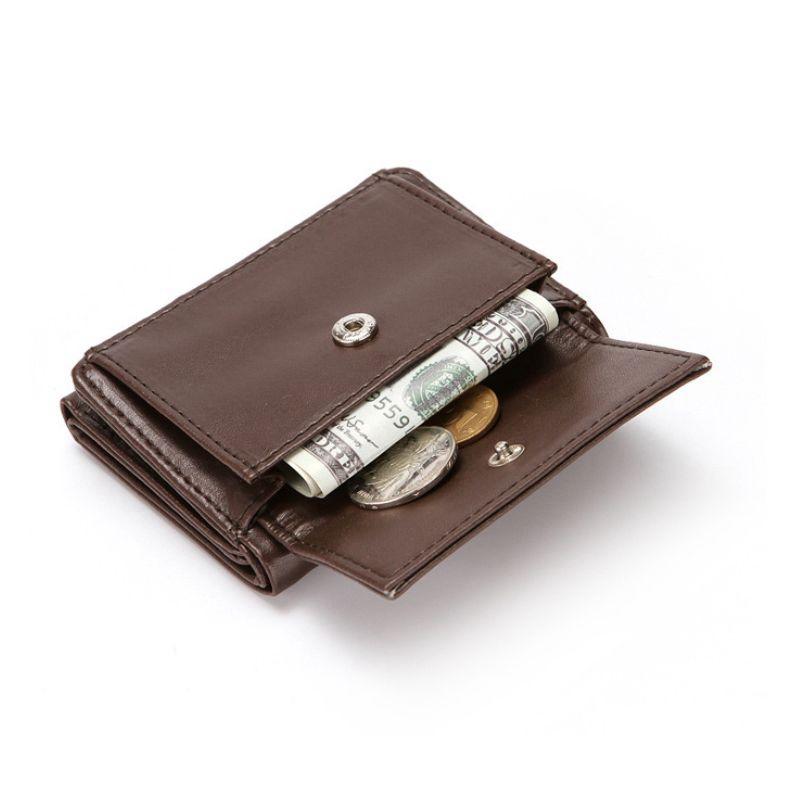 Slim Mini Mens Wallet PU Leather Trifold Coins Wallets Purse for Male Billfold Business Credit ID Bank Card Case Key holder, Black
Slim Mini Mens Wallet PU Leather Trifold Coins Wallets Purse for Male Billfold Business Credit ID Bank Card Case Key holder, Black
