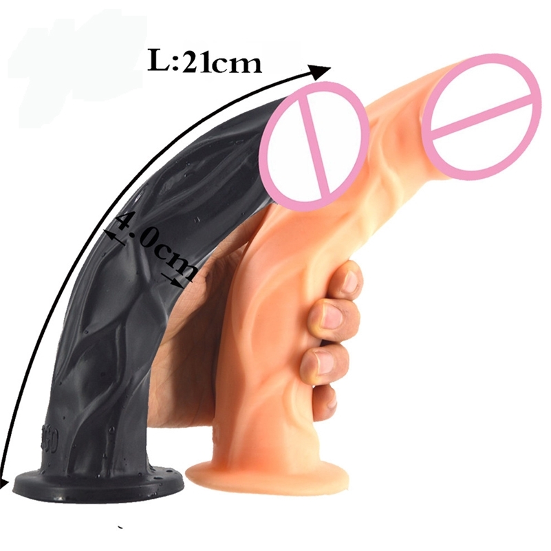 Faak Curved ventouse Produits adultes Texture profonde Texture anale Dildo Butt Butt Toys Masturbation Sex Shop Flirter Jouet Y200422