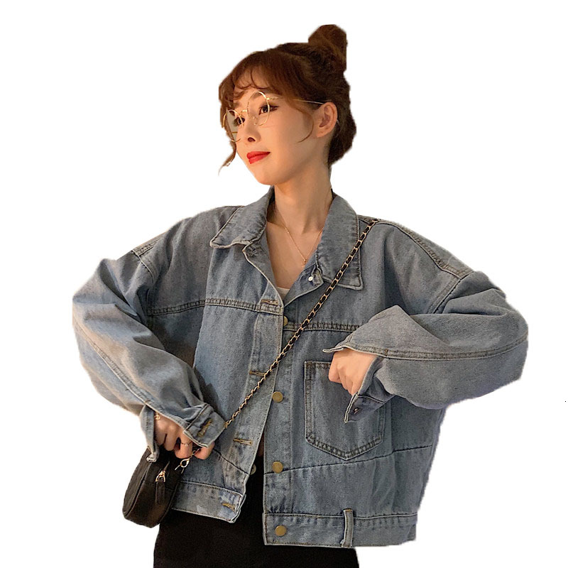 2021 New Female Spring Oversize Denim Outerwear Jackets Washed Blue Jeans Turn-down Collar Outwear Bomber Jacket YQNQ
2021 New Female Spring Oversize Denim Outerwear Jackets Washed Blue Jeans Turn-down Collar Outwear Bomber Jacket YQNQ