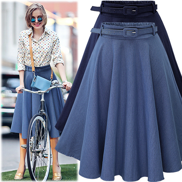 New Women Spring Pleated Belt Skirt Solid Elastic High Waist Retro a Line Skirts Elegant Sweet Female 2021 D9pb, Dark blue
New Women Spring Pleated Belt Skirt Solid Elastic High Waist Retro a Line Skirts Elegant Sweet Female 2021 D9pb, Dark blue