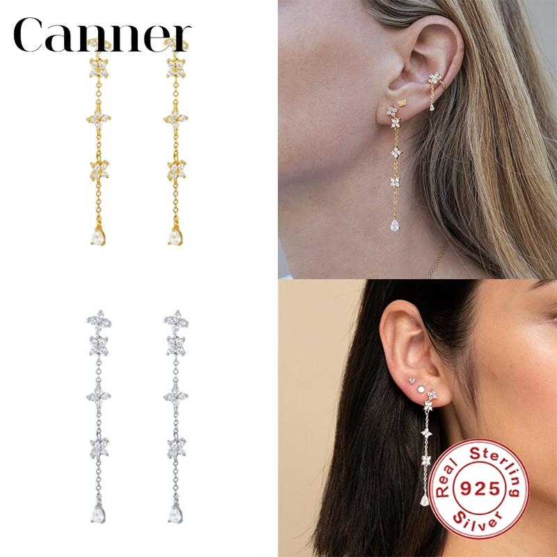 Canner 925 Sterlinvg Silver Stud Earrings for Women Gold Cross Petal Tassel Chain Earings New Bijoux 2021 Piercing Pendientes W5
Canner 925 Sterlinvg Silver Stud Earrings for Women Gold Cross Petal Tassel Chain Earings New Bijoux 2021 Piercing Pendientes W5