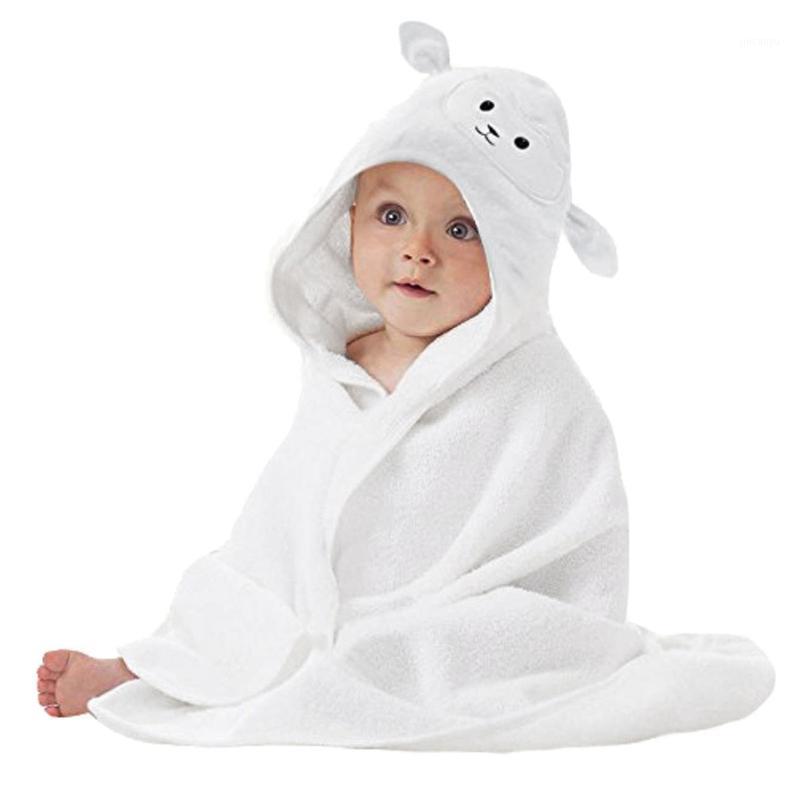 

Organic Bamboo Baby Hooded Towel | Ultra Soft and Super Absorbent Toddler Hooded Bath Towel with Cute Lamb Face Design | Great I1