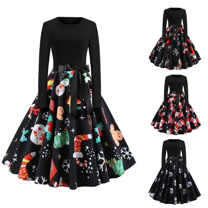 Winter Vintage Dress Women Long Sleeve Print Christmas Dress Casual Plus Size Print Black Elegant Swing Party Dresses, Orange
Winter Vintage Dress Women Long Sleeve Print Christmas Dress Casual Plus Size Print Black Elegant Swing Party Dresses, Orange