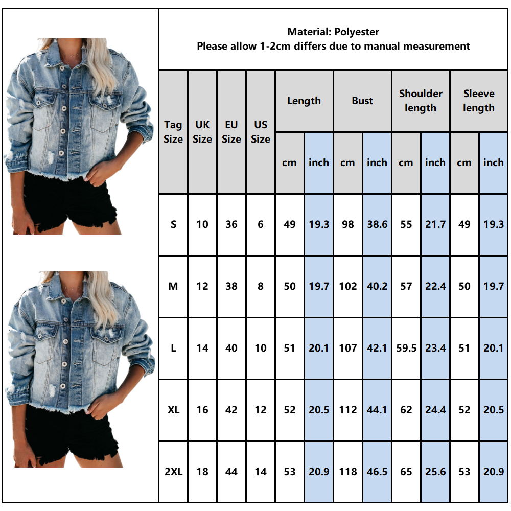 Jackets Vintage Womens Hole Destroyed Short Denim Coat Autumn Girls Cropped Coats and Jackets Women chaqueta mujer D25 201112
