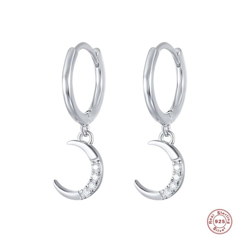 925 Sterling Silver Crystal Moon Charm Stud Earring For Women Girls Jewelry Pendientes Accessories Hypoallergenic eh375
925 Sterling Silver Crystal Moon Charm Stud Earring For Women Girls Jewelry Pendientes Accessories Hypoallergenic eh375