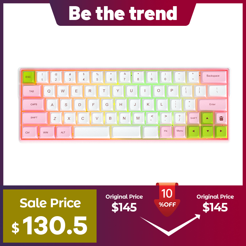 KEMOVE DK64/66 Mechanical Keyboard Gateron Optical Switch Hot Swappable 5.1 Bluetooth PBT Sublimation RGB Backlight
KEMOVE DK64/66 Mechanical Keyboard Gateron Optical Switch Hot Swappable 5.1 Bluetooth PBT Sublimation RGB Backlight