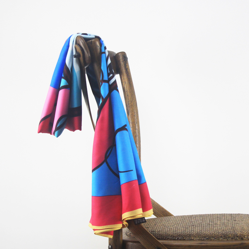 Head Scarves 130 Silk Scarf Top Twill Square Scarfs Neck Foulard Femme Handmade Big Headwrap Versatile Accessory