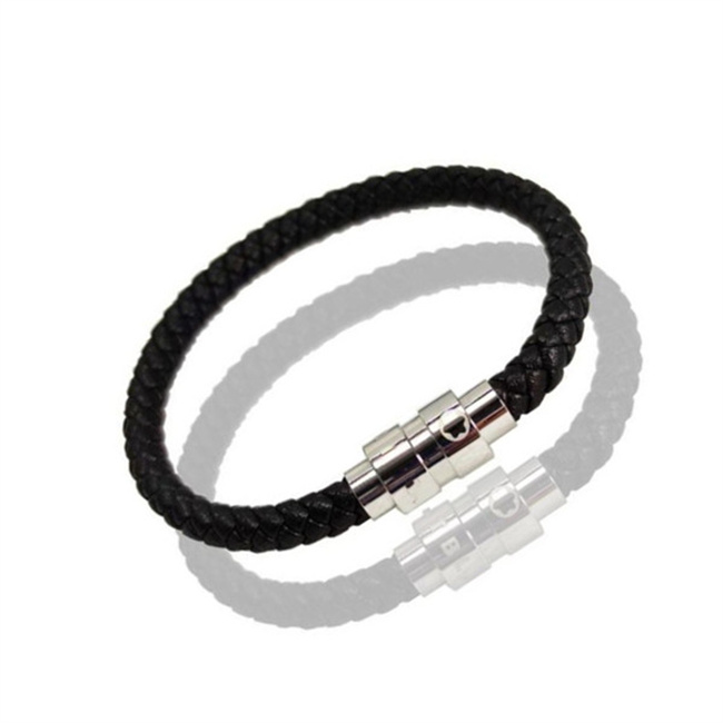 Designers Leather Bracelets Woven Antique Mens black Charm Bracelets Pulseira Masculina Magnet Man bangles fashion Jewelry