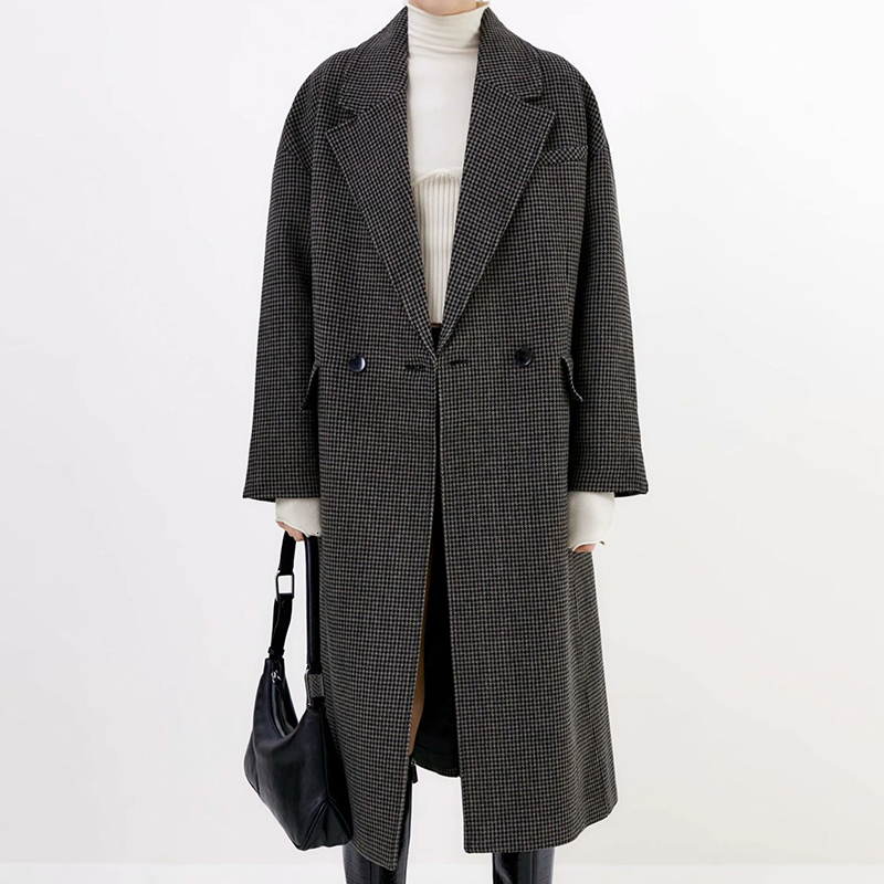 2021 New Women Plaid Single Breasted Streetwear Coat Vintage Long Sleeve Pockets Female Outerwear Chic Overcoat P0gr, Black
2021 New Women Plaid Single Breasted Streetwear Coat Vintage Long Sleeve Pockets Female Outerwear Chic Overcoat P0gr, Black