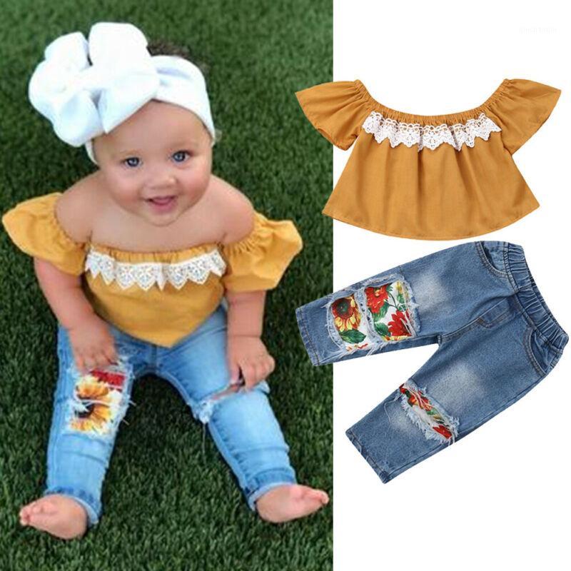 Toddler Kids Baby Girl 2Pcs Outfits off Shoulder Tops+Ripped Denim Jeans Pants Sports Sets1, Yellow
Toddler Kids Baby Girl 2Pcs Outfits off Shoulder Tops+Ripped Denim Jeans Pants Sports Sets1, Yellow