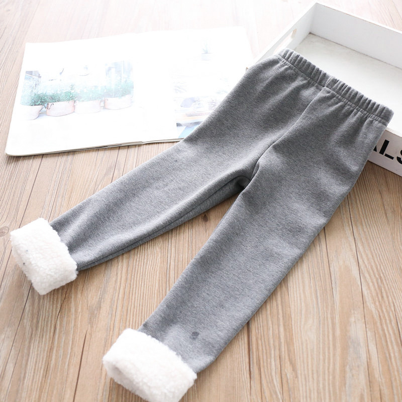 2020 Autumn and Winter Girls' Velvet Hoodie Coat + Fleece Leggings Y1117