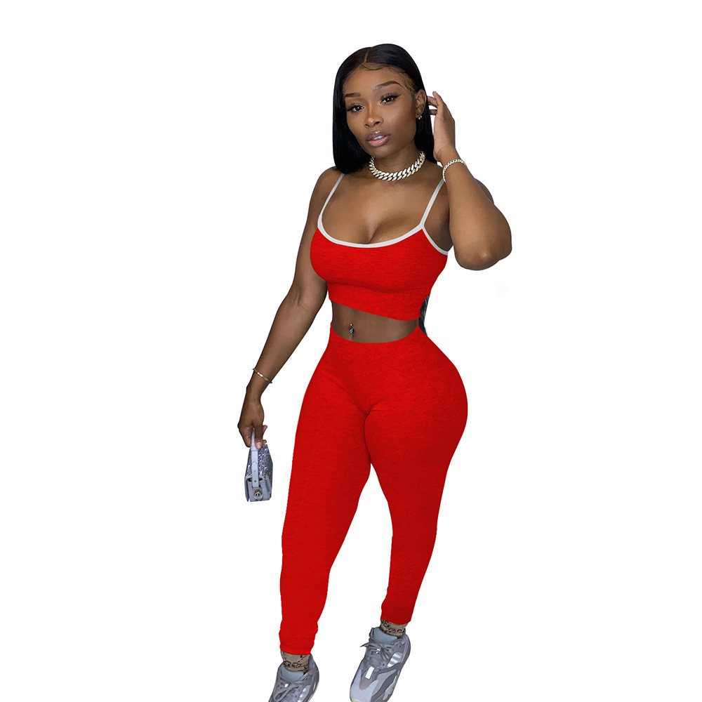 2023 women two piece outfits tracksuits fashion womens casual tracksuit short sling trousers set plus size clothing summer style S-XXL