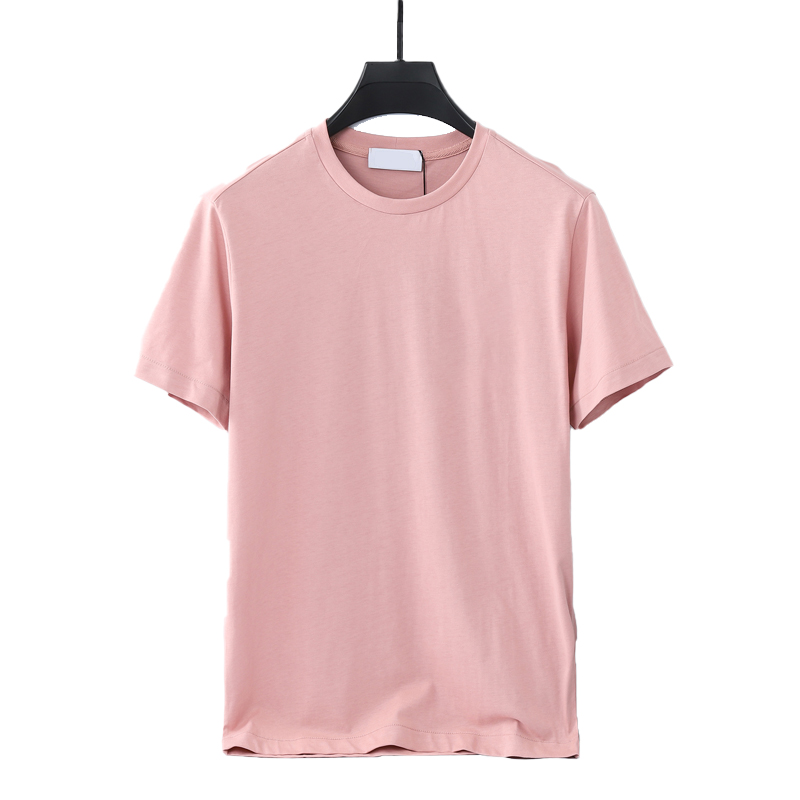 Summer Smoothie Cotton Men's T-Shirt Crew Neck Embroidery Simple Casual Couple Short Sleeves European And American Fashion Brand