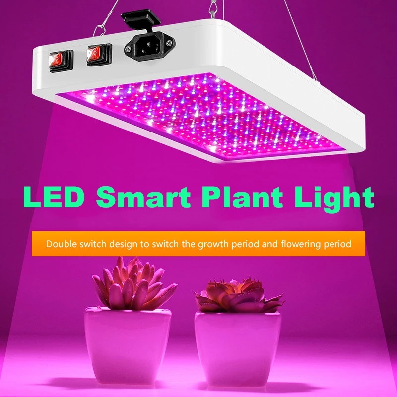 LED Grow Light 2000W 3000W Double Switch Phytolamp Waterproof Chip Growth Lamp Full Spectrum Plant Box Lighting Indoor от DHgate WW