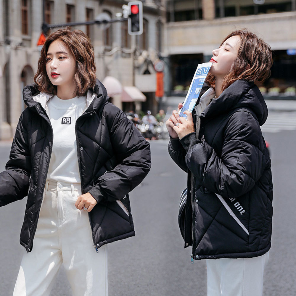 PinkyIsBlack Winter Jacket Women Parkas Hooded Thick Down Cotton Padded Female Jacket Short Winter Coat Women Outwear 201019