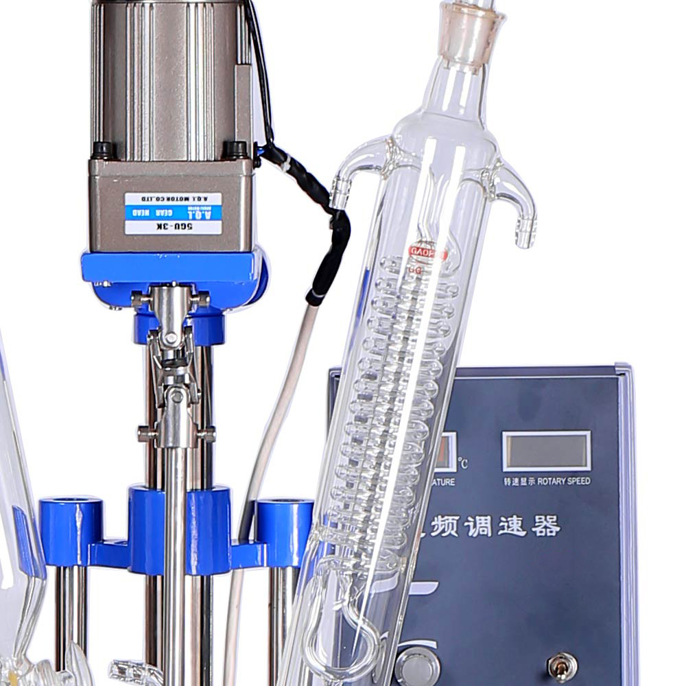 ZZKD Lab Supplies 5L Kettle Reactor Double Layer Glass Reaction with Dropping Flask Stirrer Condensor Seal