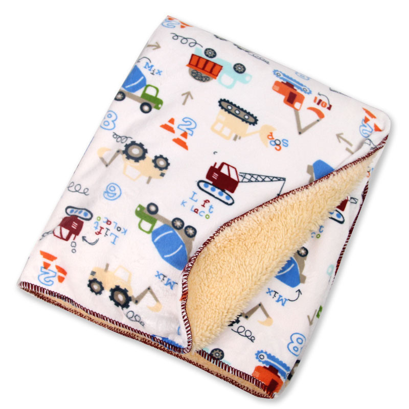 Baby Blankets Short Plush Cartoon Animals Style Coral Fleece Newborns Receiving Blanket Stroller Blanket Infant Nap Swaddle Wrap LJ201208