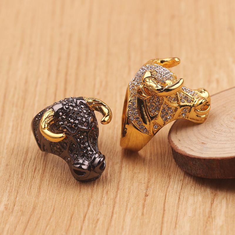 2021 New Hot Hip Hop Black/Gold Color Ring Stainless Steel Animal Bull Ring Pave Full Micro Mens Jewelry Rapper Rock Party Gift
2021 New Hot Hip Hop Black/Gold Color Ring Stainless Steel Animal Bull Ring Pave Full Micro Mens Jewelry Rapper Rock Party Gift