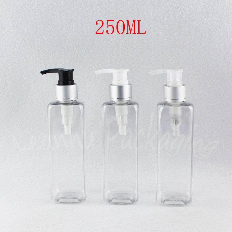 250ML Transparent Square Plastic Bottle With Lotion Pump , 250CC Shampoo / Lotion Sub-bottling , Empty Cosmetic Container
250ML Transparent Square Plastic Bottle With Lotion Pump , 250CC Shampoo / Lotion Sub-bottling , Empty Cosmetic Container