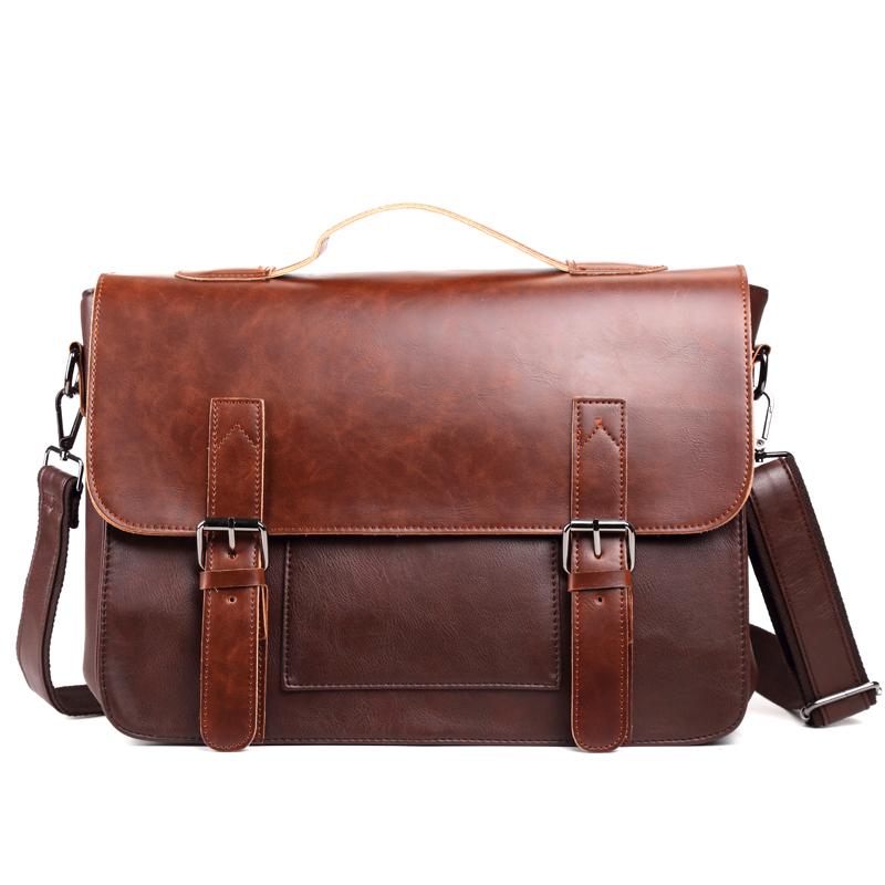 New PU Leather Messenger Bag Men Handbag Business Male Travel Pad Messenger Shoulder Bag for Men Vintage Office Briefcase Totes, Black
New PU Leather Messenger Bag Men Handbag Business Male Travel Pad Messenger Shoulder Bag for Men Vintage Office Briefcase Totes, Black