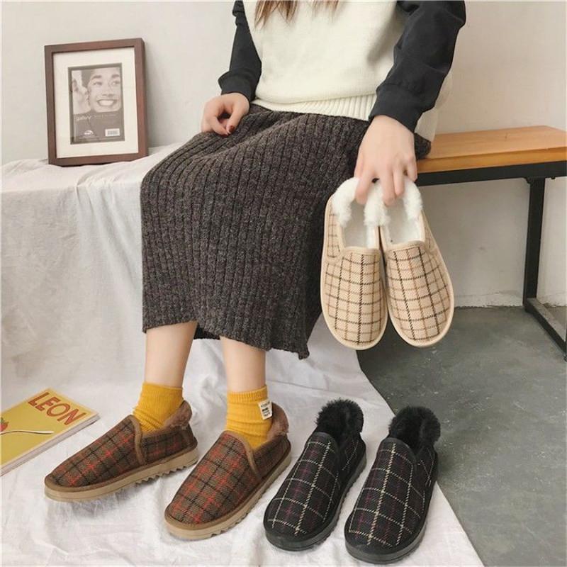 Women Winter Fashion Plaid Shoes Classics Platform Slip On Non-slip Warm Snow Boots Designer 2020 Black Casual Basic Flats New
Women Winter Fashion Plaid Shoes Classics Platform Slip On Non-slip Warm Snow Boots Designer 2020 Black Casual Basic Flats New