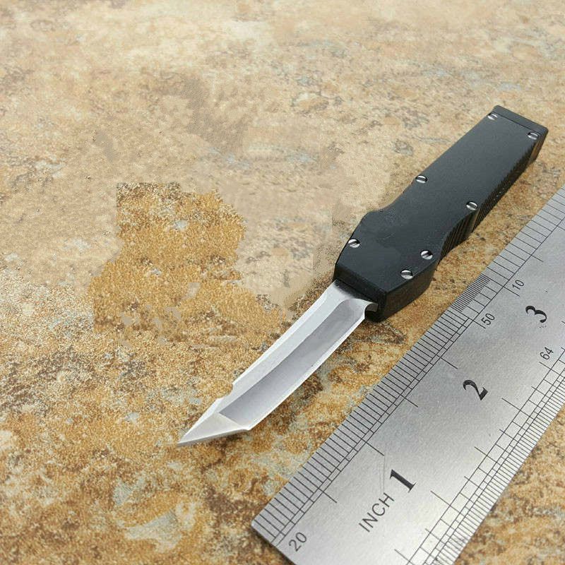 Glory V mini black Drop D2 tanto single action fixed blade folding autotf Pocket Survival Knife Xmas gift tool