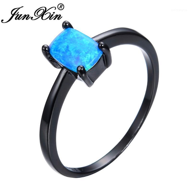 Wedding Rings JUNXIN Cute Small Blue Fire Opal Finger For Women Men Black Gold Filled Party Cocktail Ring Friendship Jewelry, Slivery;golden
Wedding Rings JUNXIN Cute Small Blue Fire Opal Finger For Women Men Black Gold Filled Party Cocktail Ring Friendship Jewelry, Slivery;golden