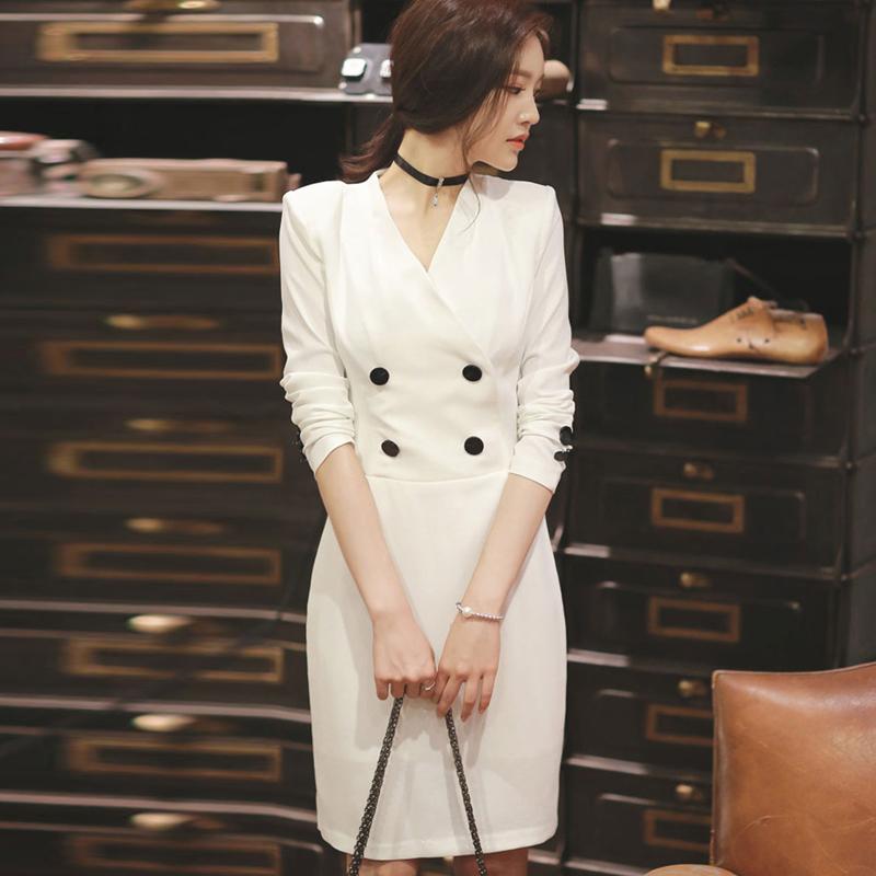 Fashion women thick warm work style v-neck party pencil dress new arrival comfortable temperament fresh simple trend basic dress, White
Fashion women thick warm work style v-neck party pencil dress new arrival comfortable temperament fresh simple trend basic dress, White