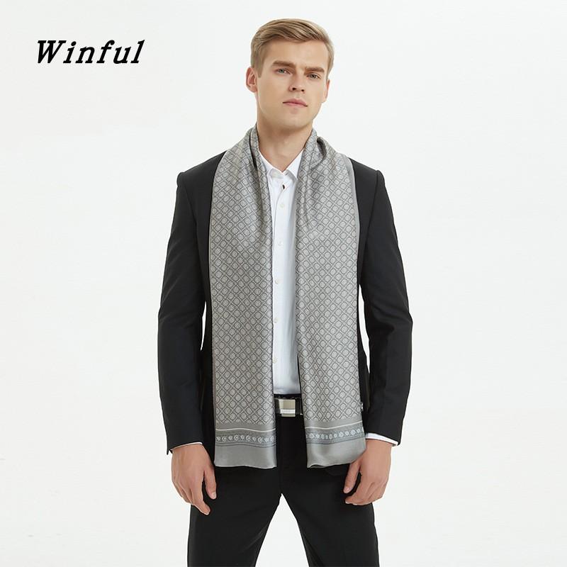 Winful Men 2020 Autumn Winter Vintage Luxury Scarf Men's Print Imitation Silk Scarf Business Casual Scarves High Quality
Winful Men 2020 Autumn Winter Vintage Luxury Scarf Men's Print Imitation Silk Scarf Business Casual Scarves High Quality