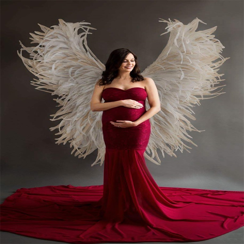 Mermaid Pregnant Bridal Sleepwear Soft Chiffon Custom Made Sweetheart Sleeveless Wedding Robe Nightgown Sweep Train Fast Shipping