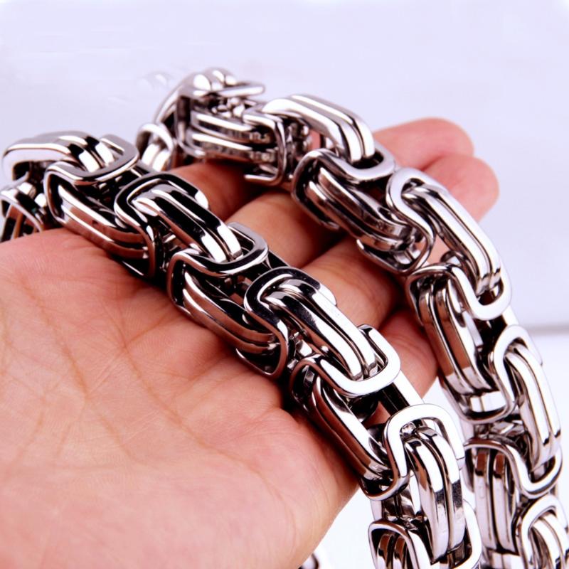5/6/8/12/15mm Stainless Steel Byzantine Necklace Chain Silver Color Jewelry for Men 18"-40
5/6/8/12/15mm Stainless Steel Byzantine Necklace Chain Silver Color Jewelry for Men 18"-40