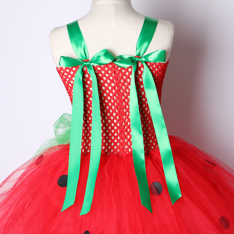 Baby Girls Tutu Dress Strawberry Princess Dresses for Kids Girl Birthday Costume Watermelon Halloween Christmas Costumes Toddler 220314