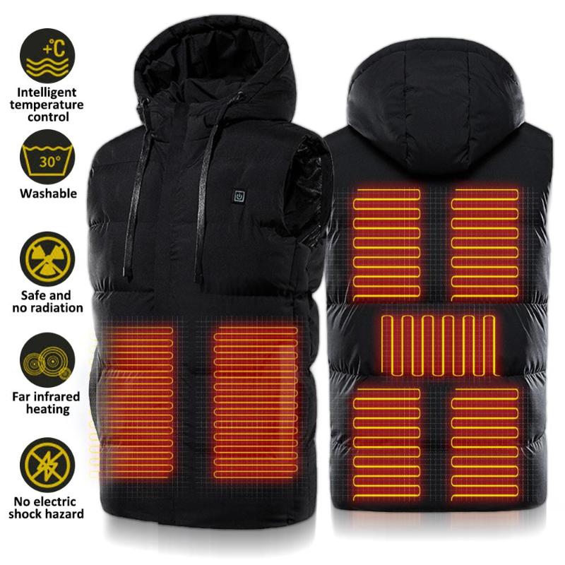 Thickening Men Women Heating Vest Warm Clothing USB Heating Outdoor Vest Winter Jacket Temperature Adjustment Warm Hat, Gray
Thickening Men Women Heating Vest Warm Clothing USB Heating Outdoor Vest Winter Jacket Temperature Adjustment Warm Hat, Gray