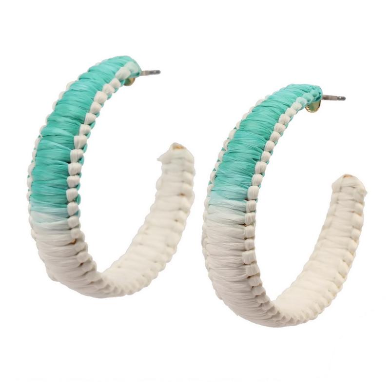 C Shape Handmade Colorful Raffia Rope Braided Drop Dangle Earrings for Women Florate Brand New Handmade Party Statement Earrings
C Shape Handmade Colorful Raffia Rope Braided Drop Dangle Earrings for Women Florate Brand New Handmade Party Statement Earrings