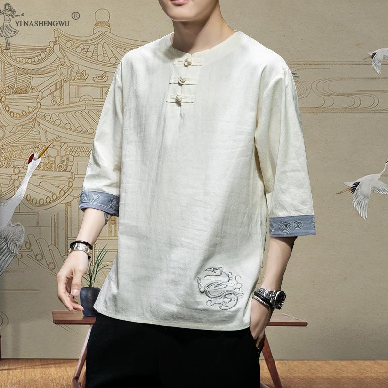 Kimono Asian Japanese Men Three Quarter T-shirt Embroidery Japan Harajuku Menswear Yukata Cardigan Cotton And Linen T-shirt Men
Kimono Asian Japanese Men Three Quarter T-shirt Embroidery Japan Harajuku Menswear Yukata Cardigan Cotton And Linen T-shirt Men
