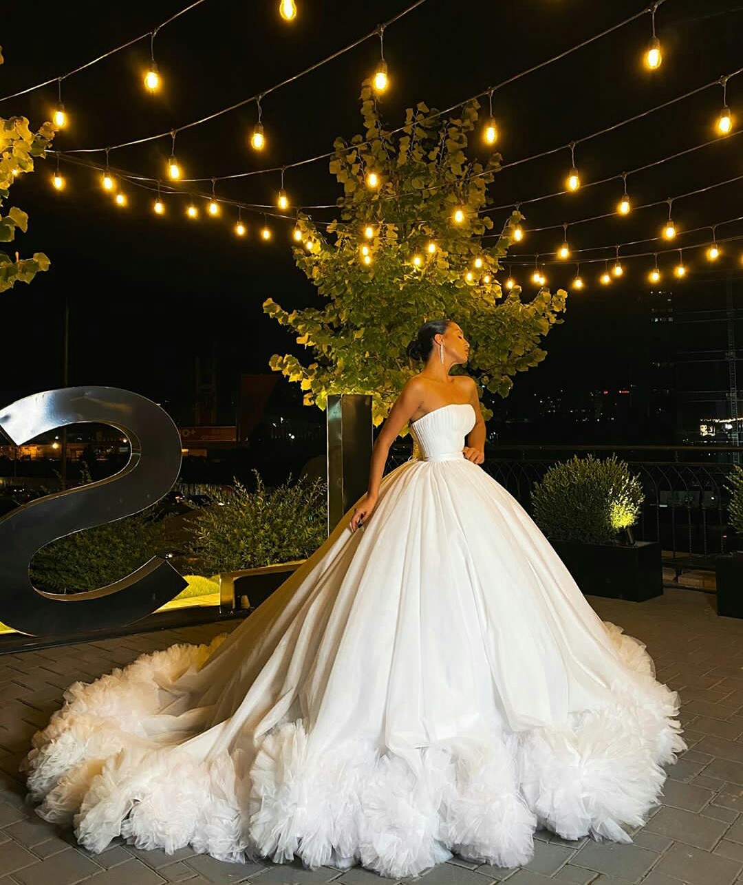 modest ruffles ball gown wedding dresses strapless ruched bridal gowns plus size sweep train luxury wedding robes