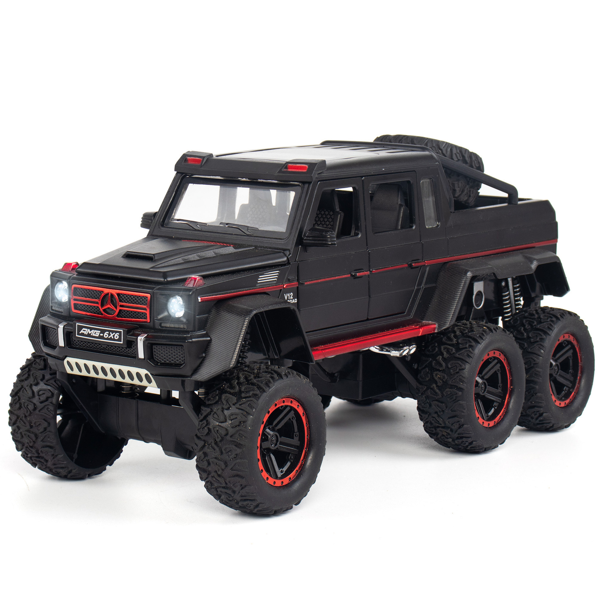 Model Simulation AMG-6X6 G63 Diecast Toy Vehicle 1:22 Door Open Pull Back Kids Collection Toys Car Gifts
Model Simulation AMG-6X6 G63 Diecast Toy Vehicle 1:22 Door Open Pull Back Kids Collection Toys Car Gifts