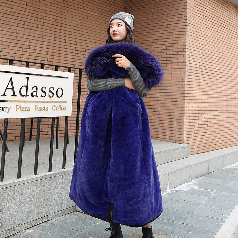 New Winter Women Collection Jacket Coat There Hood with Fur Collar Kneelength Warm Women Parka Long Slim Thick FANMUER 200928