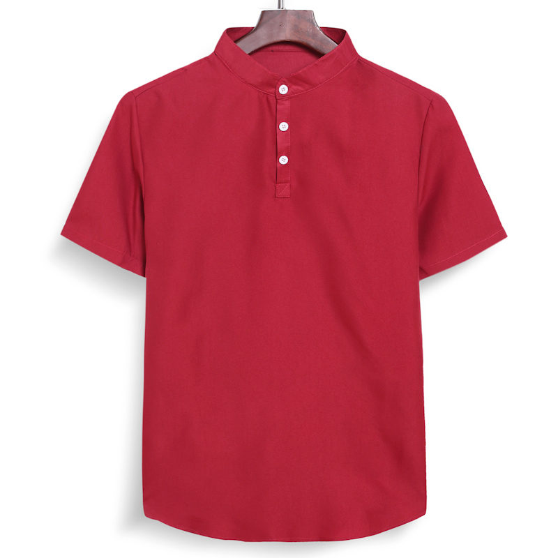 2021 New Brand Summer Red Linen Solid Color Button Short-sleeved Five-point Sleeve Travel Casual Men's Shirt T3vg, 2xh-hong
2021 New Brand Summer Red Linen Solid Color Button Short-sleeved Five-point Sleeve Travel Casual Men's Shirt T3vg, 2xh-hong