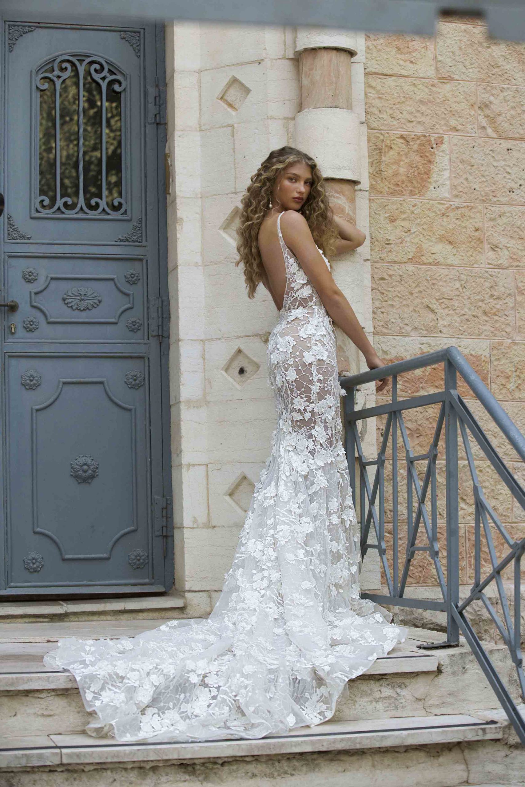 berta mermaid wedding dresses plus size lace appliqued deep v neck bridal gowns backless sexy wedding dress robes de marie