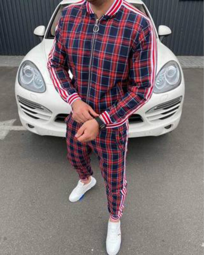 Mens New Fashion Tracksuits Mens Plaid Print Two-piece Suits 2020 Hot Selling Plaid Jacket + Long Pants Casual Men's Suits Autumn Sets, Color1
Mens New Fashion Tracksuits Mens Plaid Print Two-piece Suits 2020 Hot Selling Plaid Jacket + Long Pants Casual Men's Suits Autumn Sets, Color1