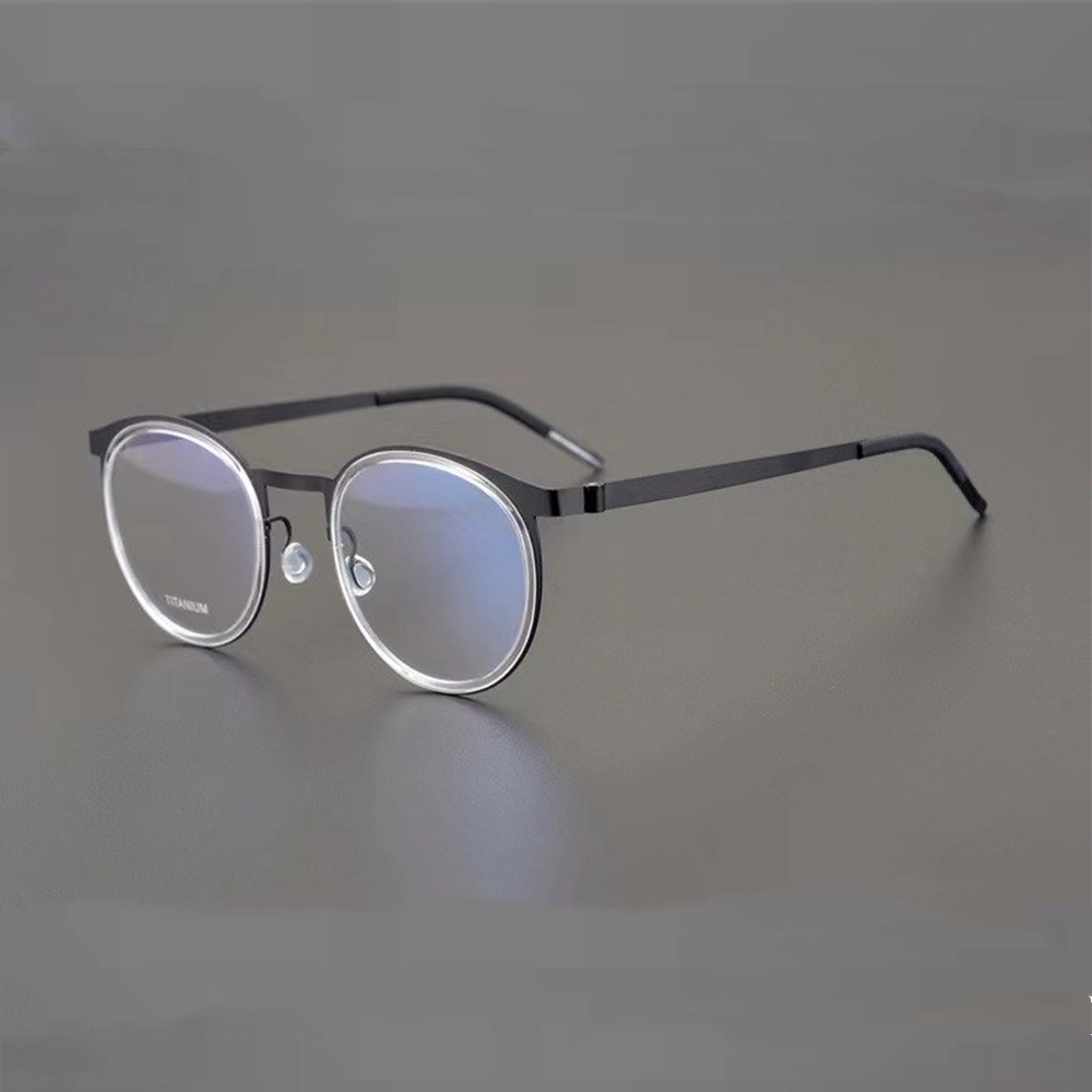 Denmark Brand Pure Titanium Screwless Men's Glasses Frame 9704 Popular Retro Round Prescription Optical Glasses Business Computer Eyeglasses Blue Light Blocking
Denmark Brand Pure Titanium Screwless Men's Glasses Frame 9704 Popular Retro Round Prescription Optical Glasses Business Computer Eyeglasses Blue Light Blocking