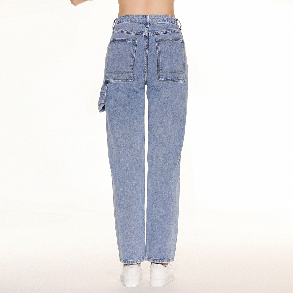 High Waist Straight Jeans Women Baagy Boyfriend Overalls Loose Wide Leg Denim Pants Washed Retro Autumn Winter Long Jean 201029