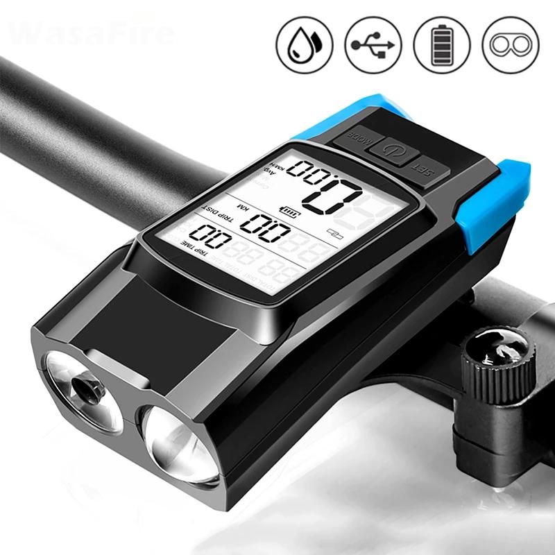 BIKIGHT 3-in-1 Bicycle Speedometer Wireless USB Rechargeable Double T6 LED Bike Light Bike Computer with Alarm Horn
BIKIGHT 3-in-1 Bicycle Speedometer Wireless USB Rechargeable Double T6 LED Bike Light Bike Computer with Alarm Horn