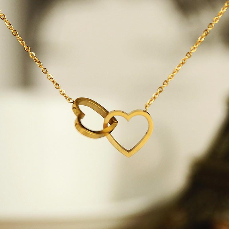 Double Heart Necklaces Pendants For Women Love jewellery Bridesmaid Gifts Stainless Steel Link Chain Bijoux Femme Collier Choker
Double Heart Necklaces Pendants For Women Love jewellery Bridesmaid Gifts Stainless Steel Link Chain Bijoux Femme Collier Choker
