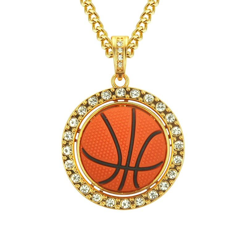 1pcs Rotatable Basketball Pendant Hip Hop Necklace With Cuban Link Chain Bling Cubic Zircon Men's Necklace Jewelry For Gift
1pcs Rotatable Basketball Pendant Hip Hop Necklace With Cuban Link Chain Bling Cubic Zircon Men's Necklace Jewelry For Gift